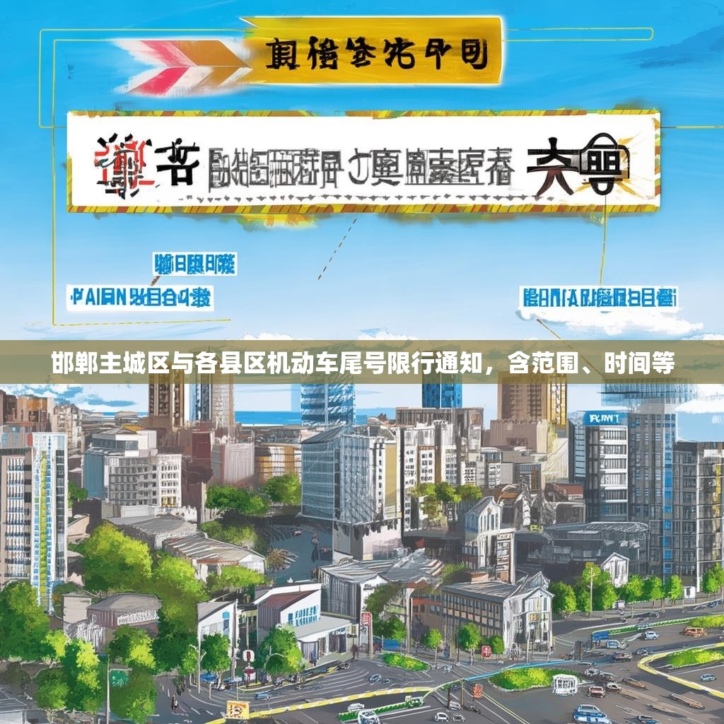 邯郸主城区与各县区机动车尾号限行通知，含范围、时间等