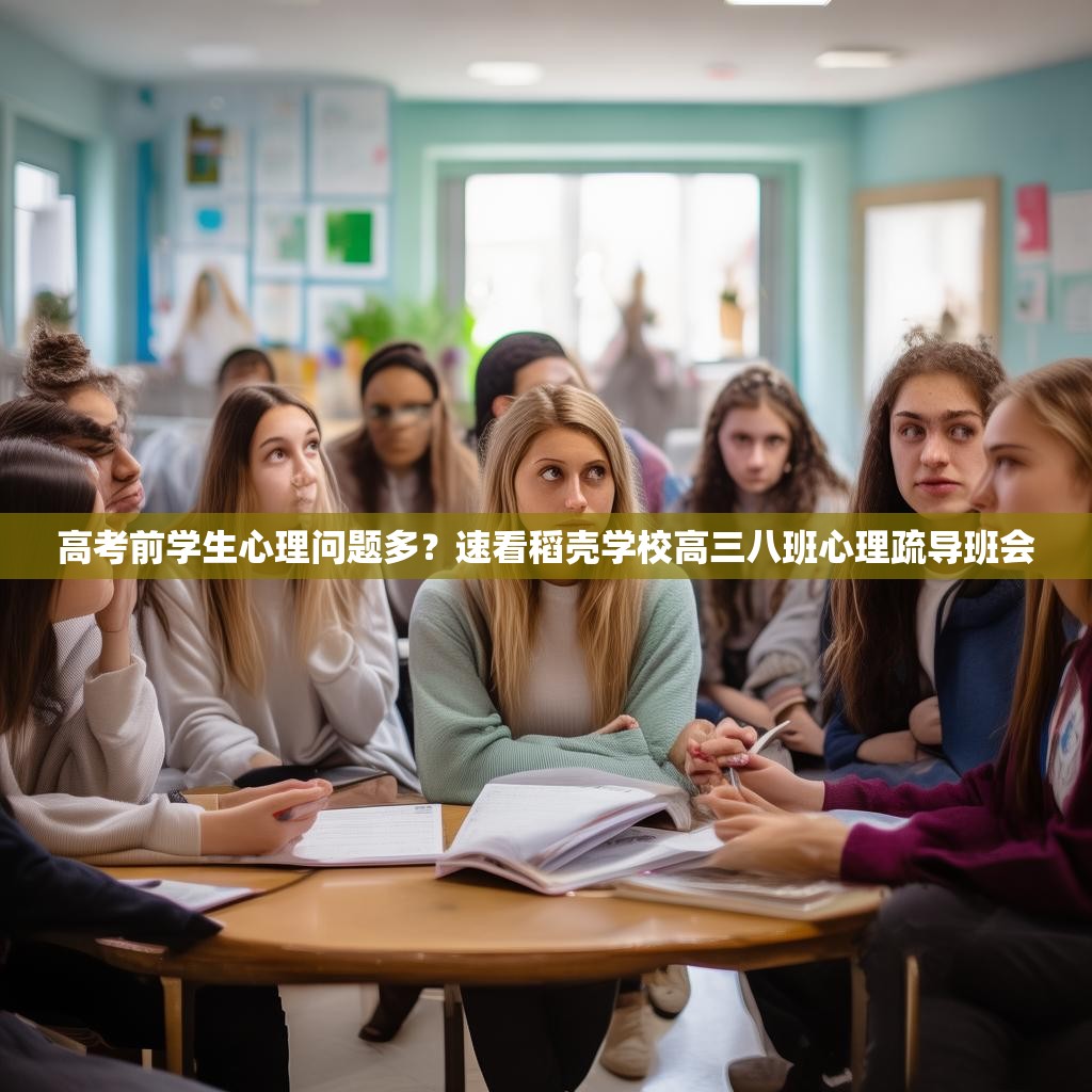 高考前学生心理问题多？速看稻壳学校高三八班心理疏导班会