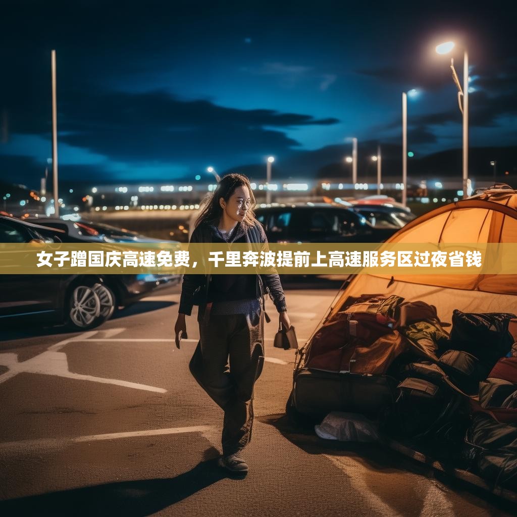 女子蹭国庆高速免费，千里奔波提前上高速服务区过夜省钱