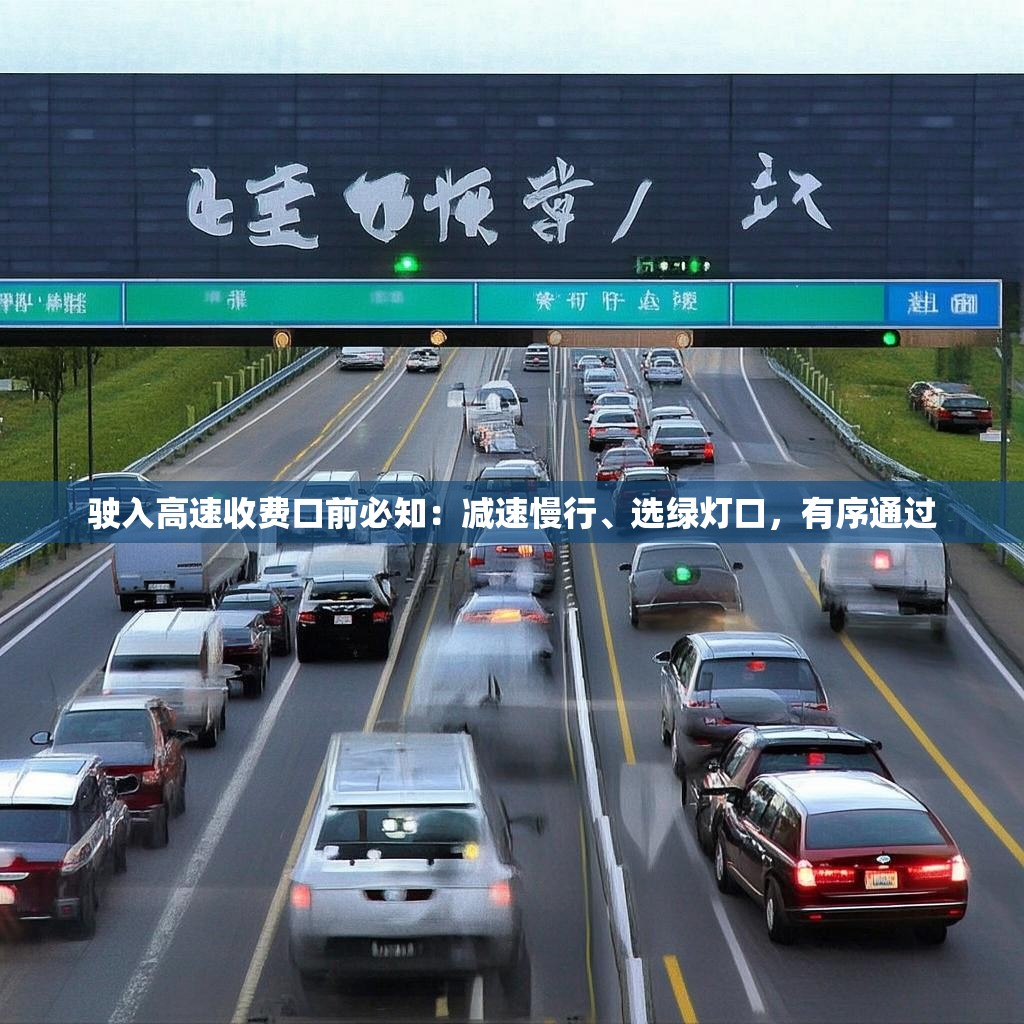 驶入高速收费口前必知：减速慢行、选绿灯口，有序通过