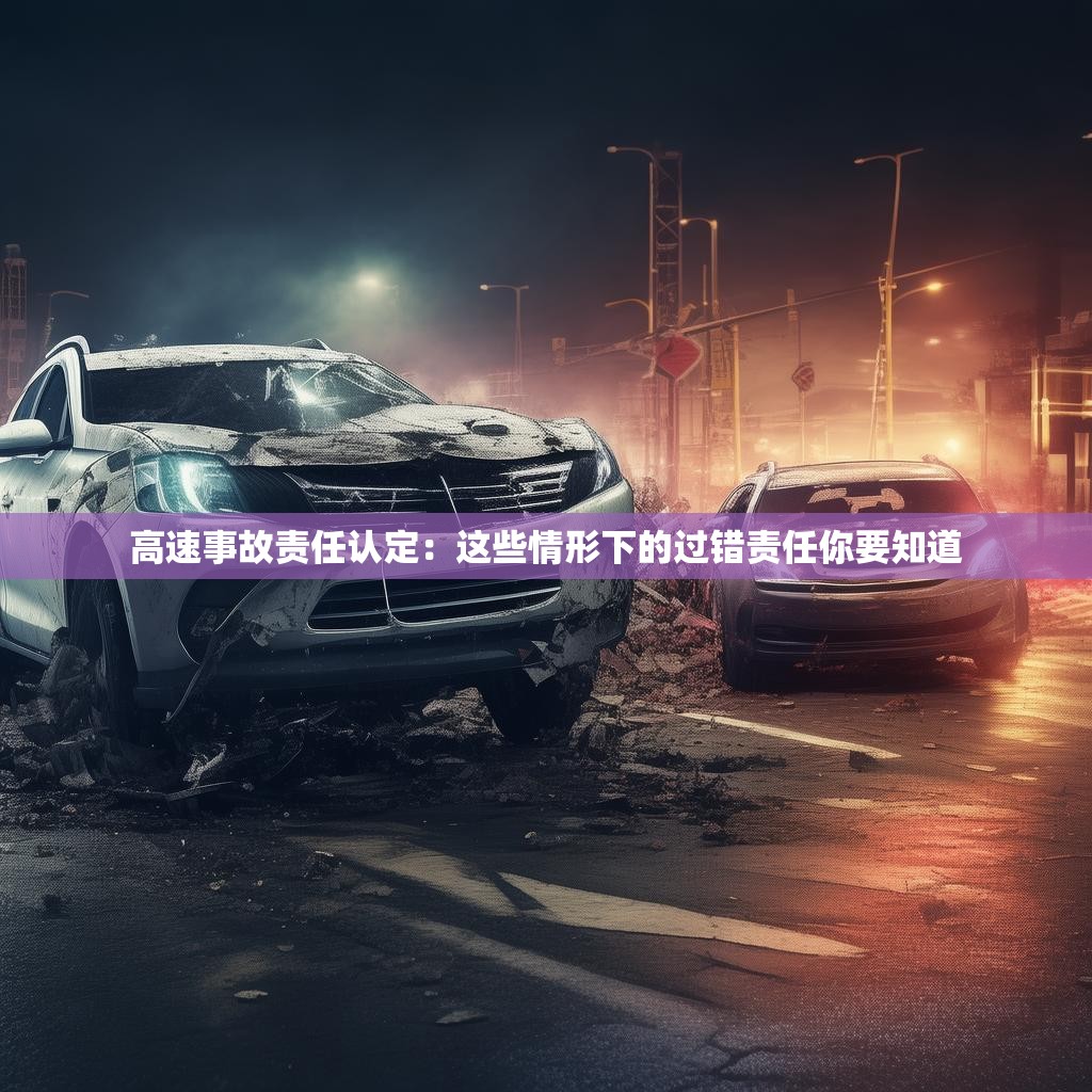 高速事故责任认定：这些情形下的过错责任你要知道