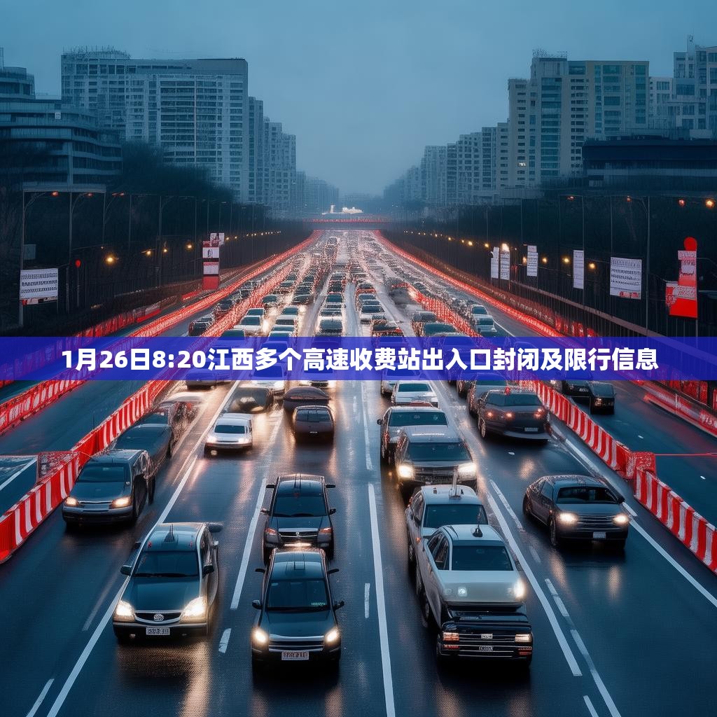 1月26日8:20江西多个高速收费站出入口封闭及限行信息