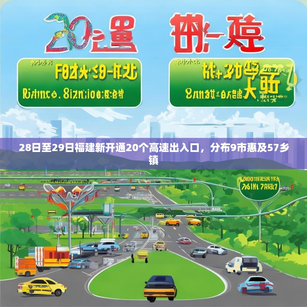 28日至29日福建新开通20个高速出入口，分布9市惠及57乡镇