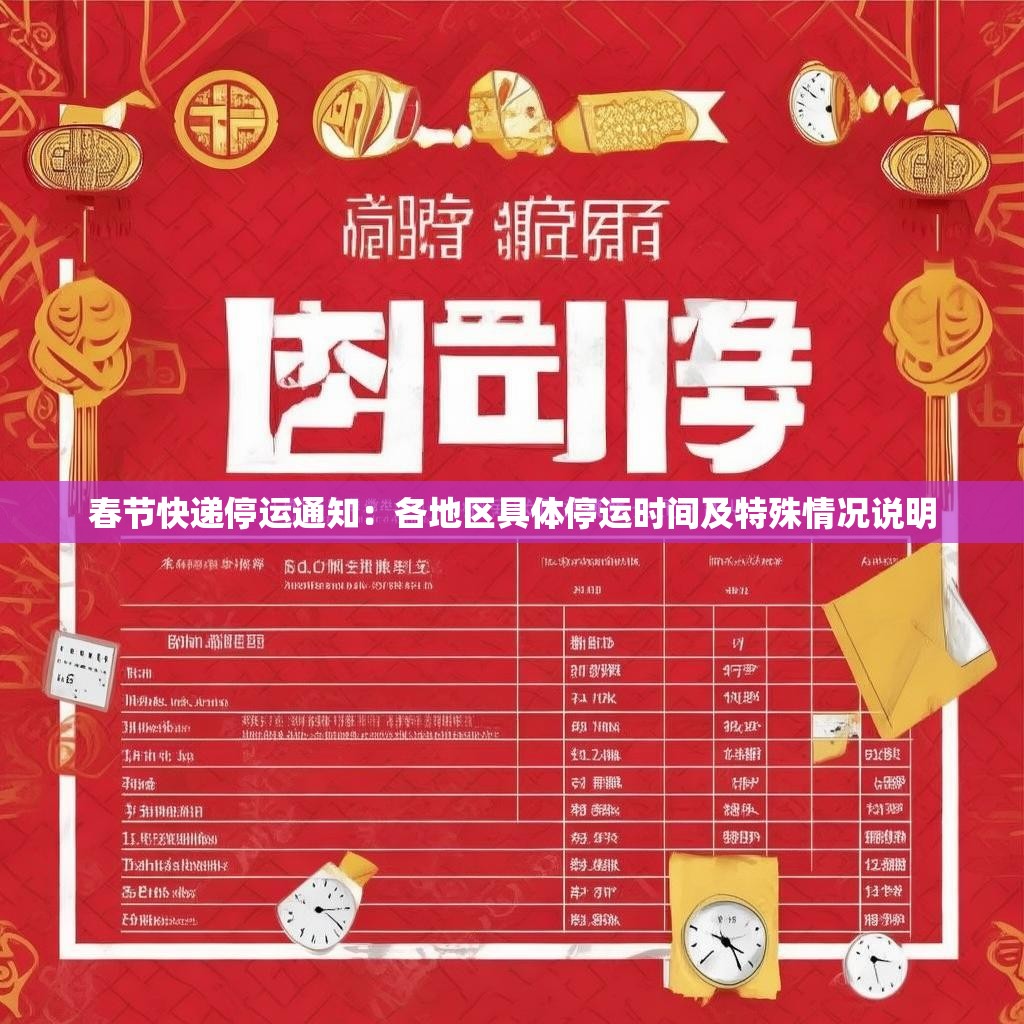 春节快递停运通知：各地区具体停运时间及特殊情况说明