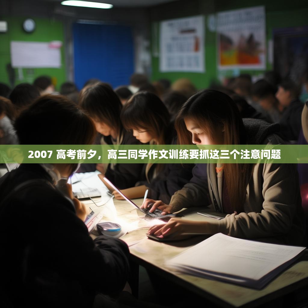 2007 高考前夕，高三同学作文训练要抓这三个注意问题