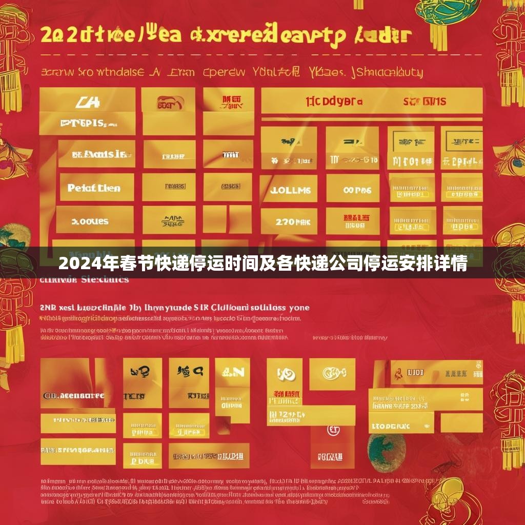 2024年春节快递停运时间及各快递公司停运安排详情