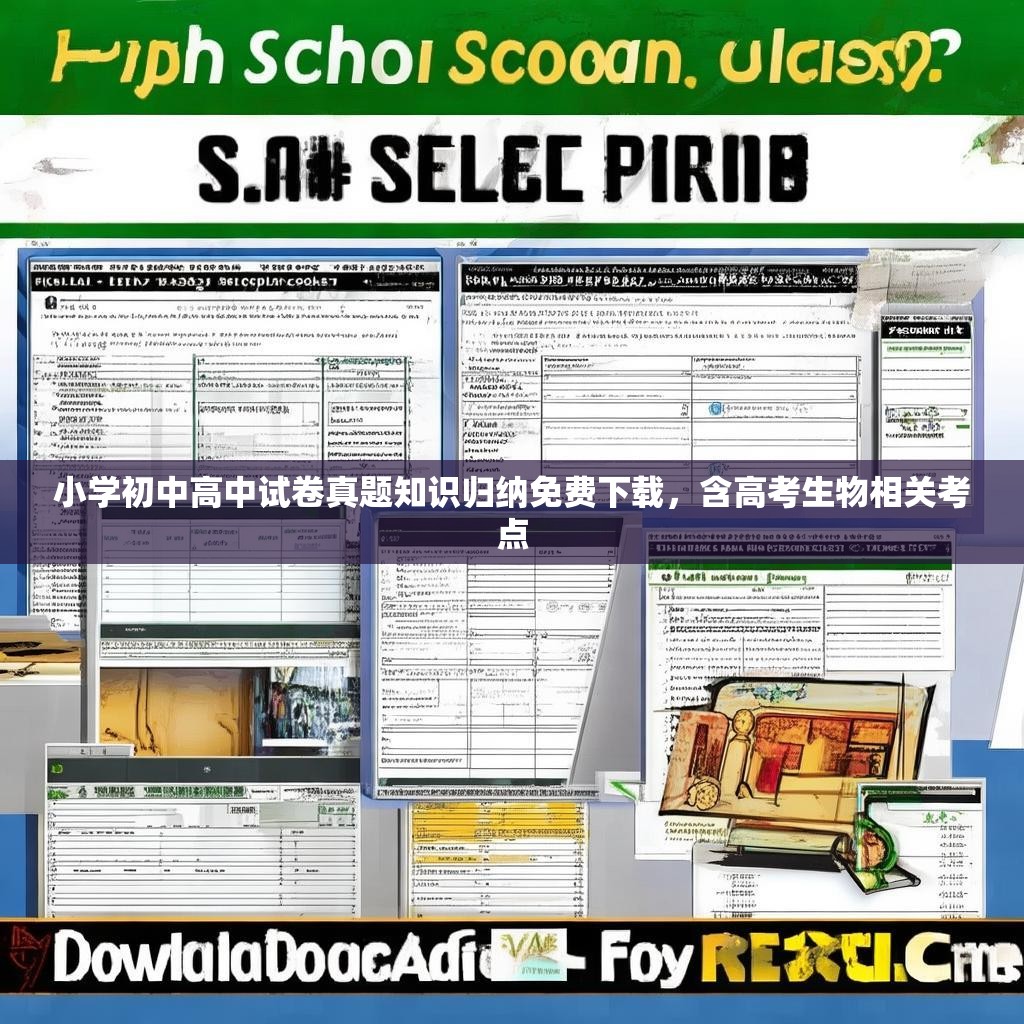 小学初中高中试卷真题知识归纳免费下载，含高考生物相关考点