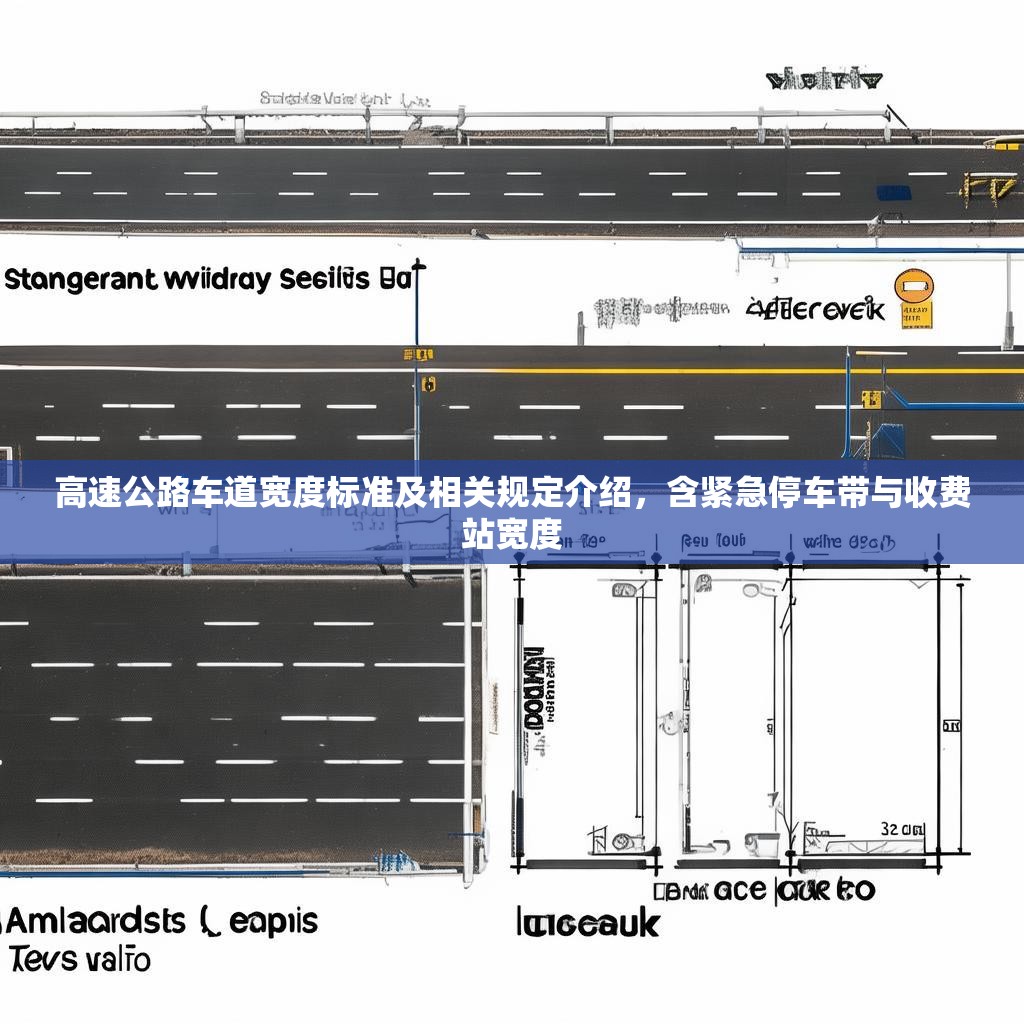 高速公路车道宽度标准及相关规定介绍，含紧急停车带与收费站宽度