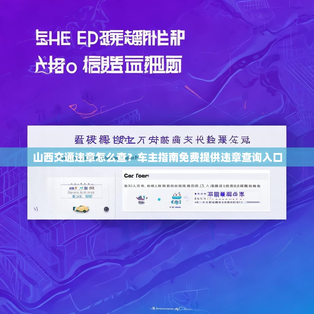 山西交通违章怎么查？车主指南免费提供违章查询入口