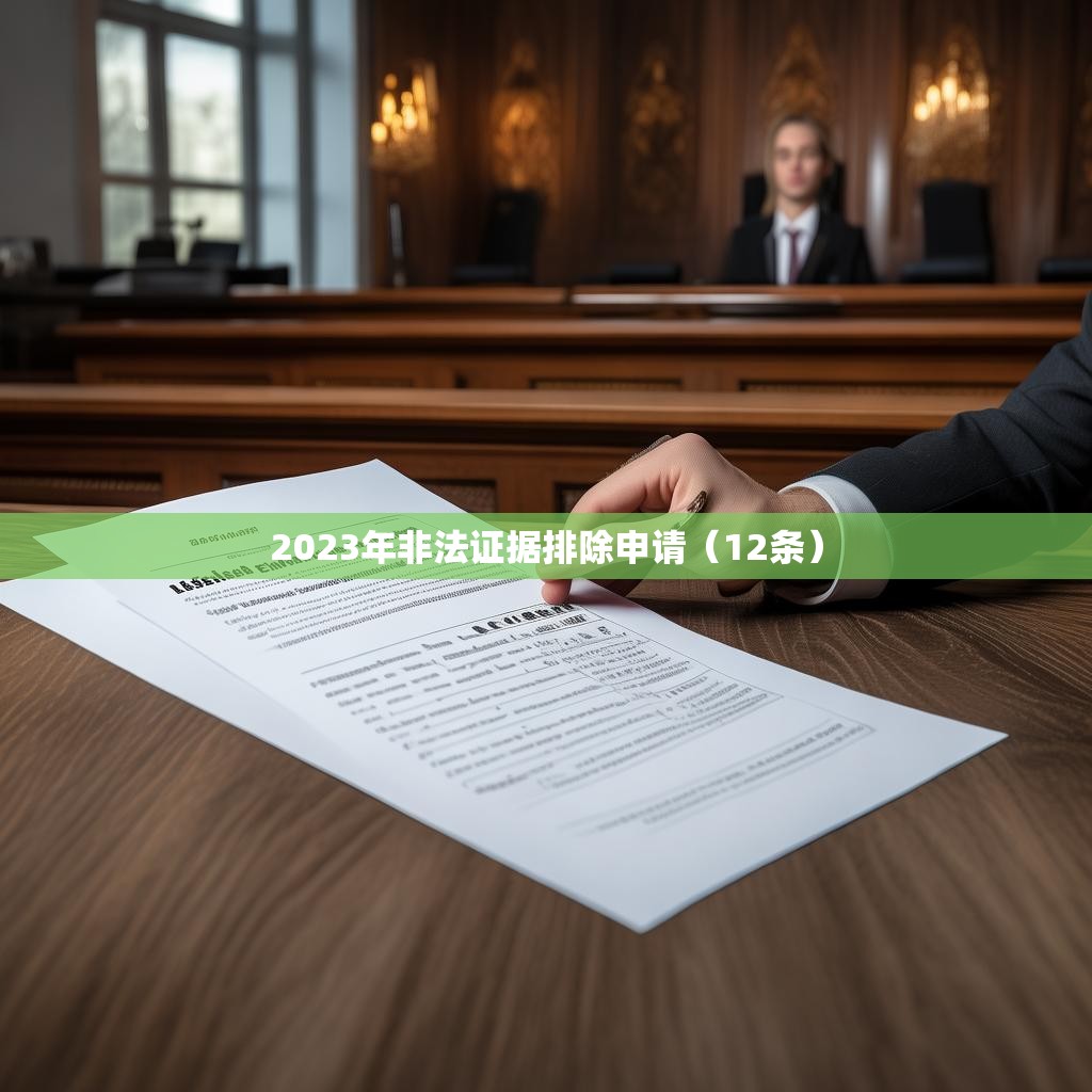 2023年非法证据排除申请（12条）