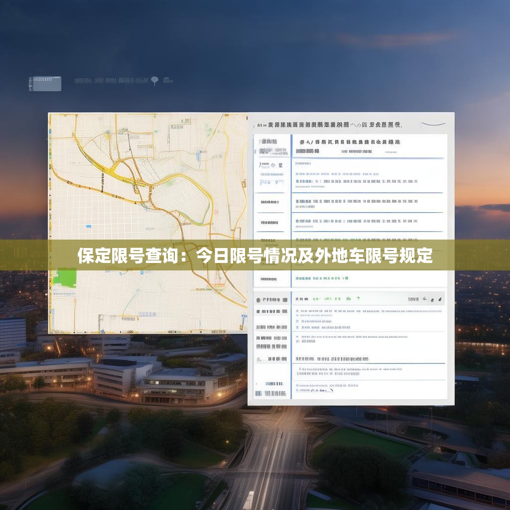 保定限号查询：今日限号情况及外地车限号规定
