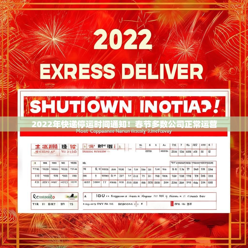 2022年快递停运时间通知！春节多数公司正常运营