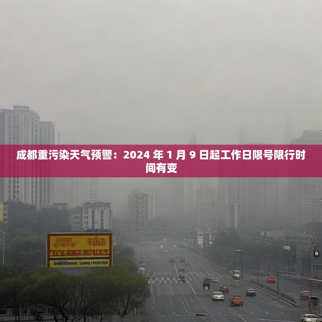 成都重污染天气预警：2024 年 1 月 9 日起工作日限号限行时间有变