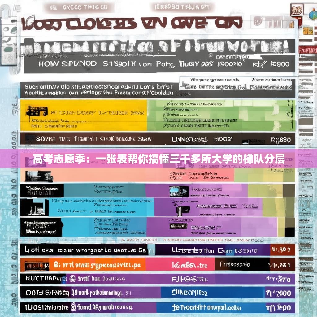 高考志愿季：一张表帮你搞懂三千多所大学的梯队分层