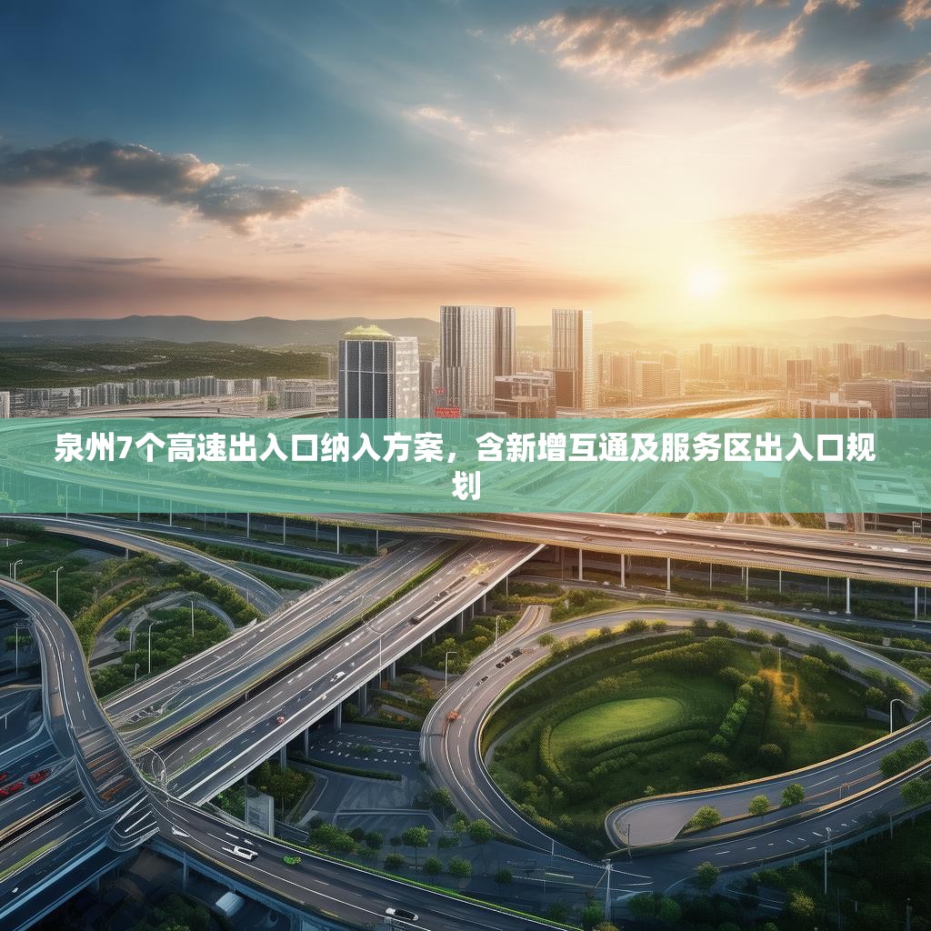 泉州7个高速出入口纳入方案,含新增互通及服务区出入口规划 泉州7个高速出入口纳入方案,含新增互通及服务区出入口规划