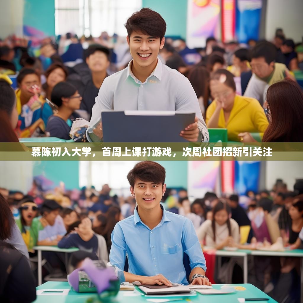 慕陈初入大学，首周上课打游戏，次周社团招新引关注