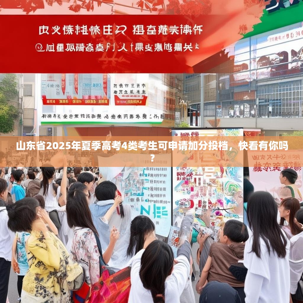 山东省2025年夏季高考4类考生可申请加分投档，快看有你吗？