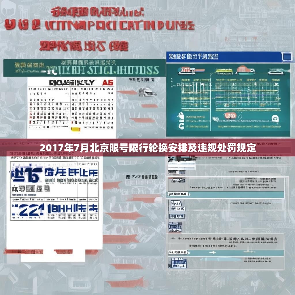 2017年7月北京限号限行轮换安排及违规处罚规定
