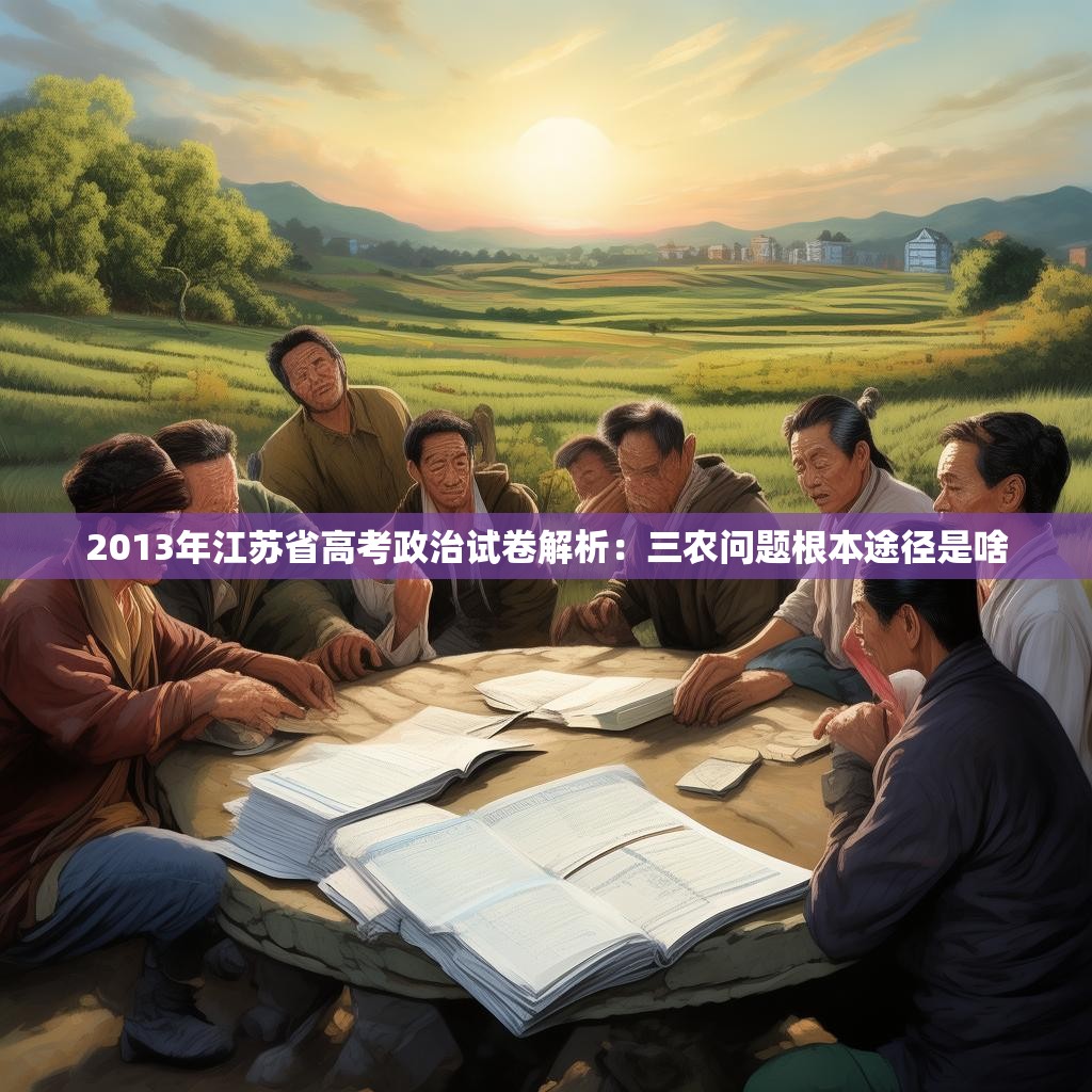 2013年江苏省高考政治试卷解析：三农问题根本途径是啥