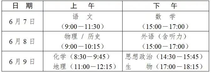 2023 年湖南高考政策公布：考试科目及时间安排不变