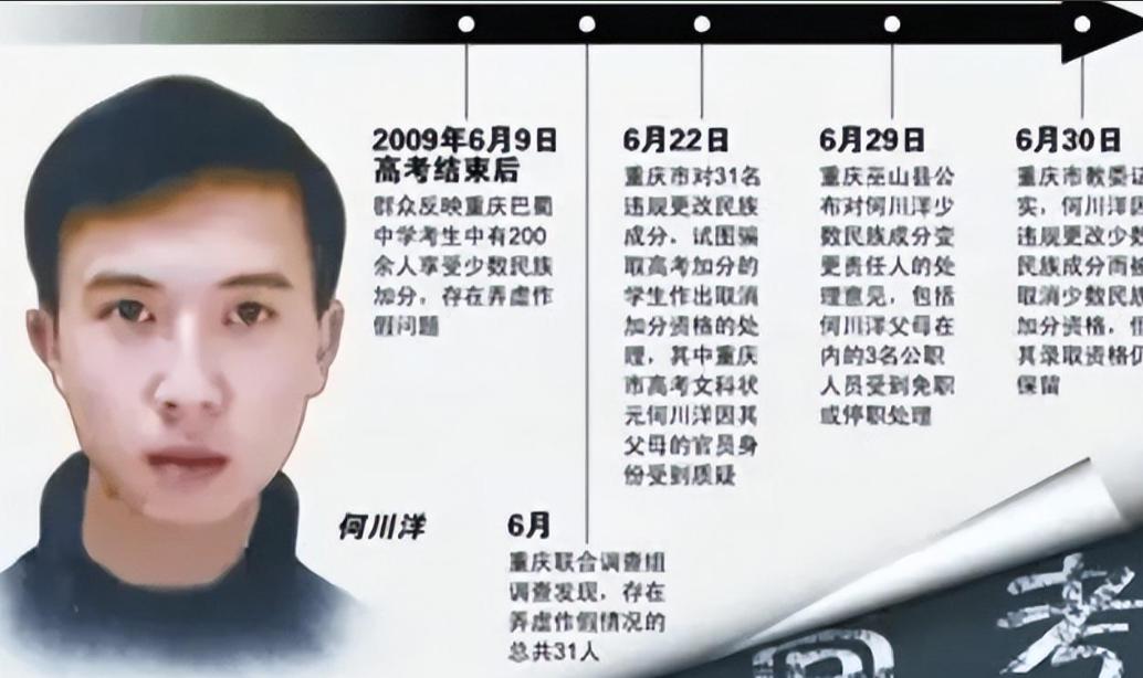 重庆文科状元民族身份造假事件_何川洋北大录取被撤销原因_高考状元