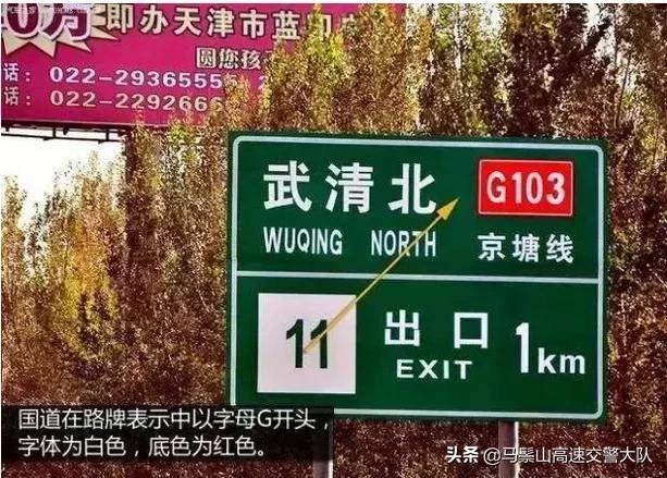 国道省道标识区别_高速路牌_高速公路指路牌识别