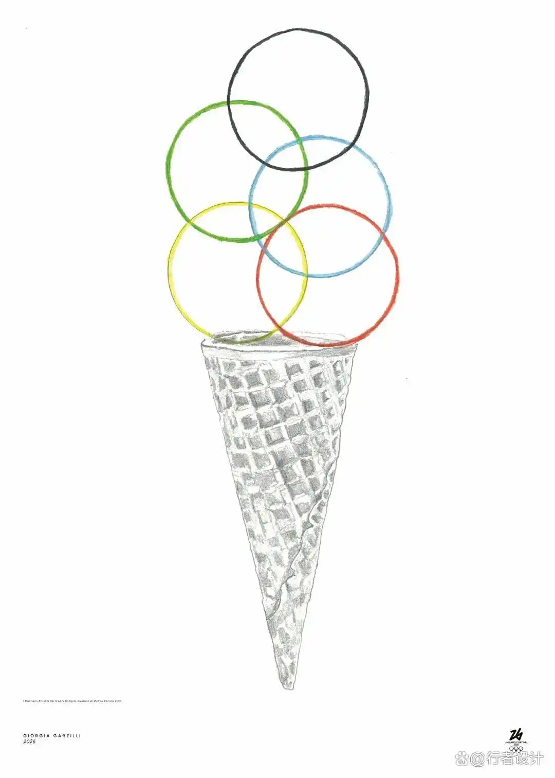 2026意大利冬奥会艺术海报设计_冬奥会海报_意大利艺术大师冬奥会海报作品