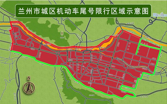 兰州市限行规定：本地车工作日限行，节假日不限行